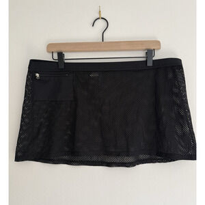 Ralph Lauren Blue Label Mesh Mini Swim Cover Skirt Large Vintage